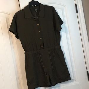 Dark Green Romper